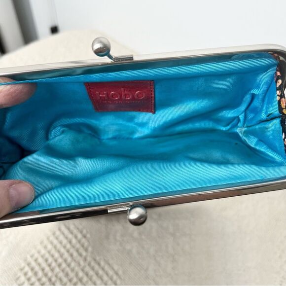 Hobo Rachel Clutch Wallet Metallic Leopard Multicolor Kisslock Framed Purse - Picture 12 of 12